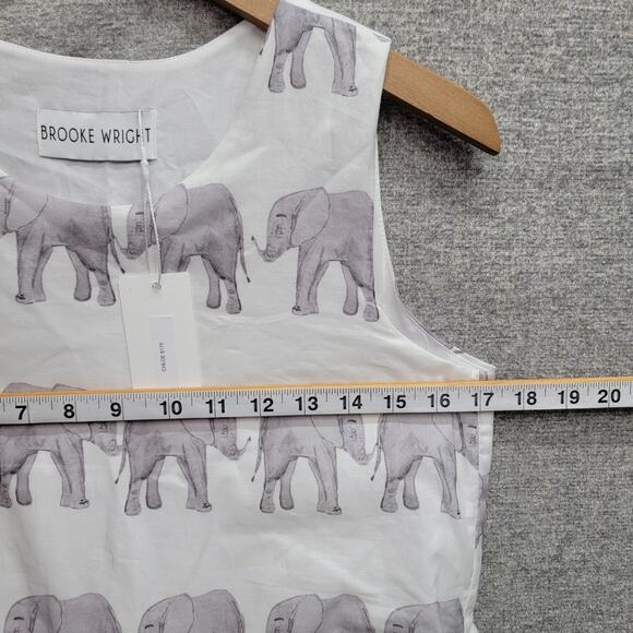 BROOKE WRIGHT CHLOE DRESS, ELEPHANT, SIZE S/M - Picture 4 of 8